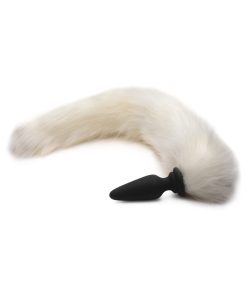 Tailz Snap-On Interchangeable White Fox Tail (Plug Not Included)