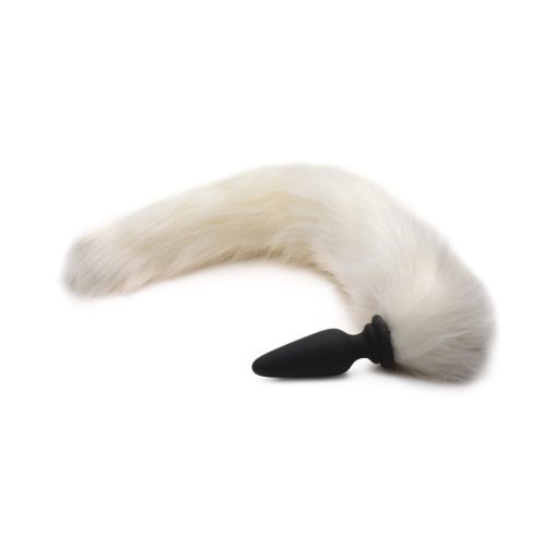 Tailz Snap-On Interchangeable White Fox Tail (Plug Not Included) - Image 3