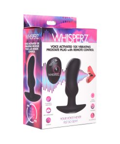 Whisperz Voice Activated 10X Vibrating Prostate Plug With Remote