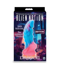 Aliennation Glow Dragon 9 In. Silicone Glow-In-The-Dark Dildo