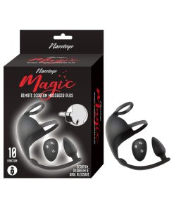 Magic Remote Scrotum Massager Plug Black
