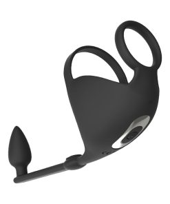 Magic Remote Scrotum Massager Plug Black