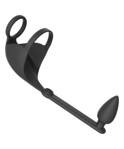 Magic Remote Scrotum Massager Plug Black
