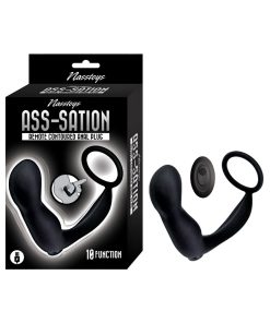 Ass-Sation Remote Contoured Anal Plug Black
