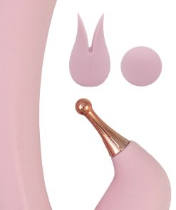Goddess Tri-Tip Personal Massager – Rechargeable, Flexible, Pink