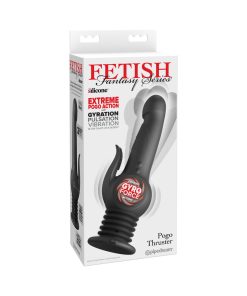 Fetish Fantasy Pogo Thruster – Suction Thrusting Vibrator with Tongue (Black)