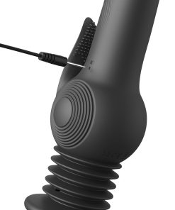 Fetish Fantasy Pogo Thruster – Suction Thrusting Vibrator with Tongue (Black)