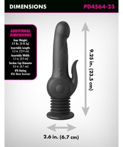 Fetish Fantasy Pogo Thruster – Suction Thrusting Vibrator with Tongue (Black)