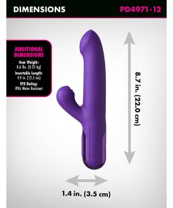 Fantasy For Her Super Sonix Thruster – Thrusting Rabbit Vibrator Purple