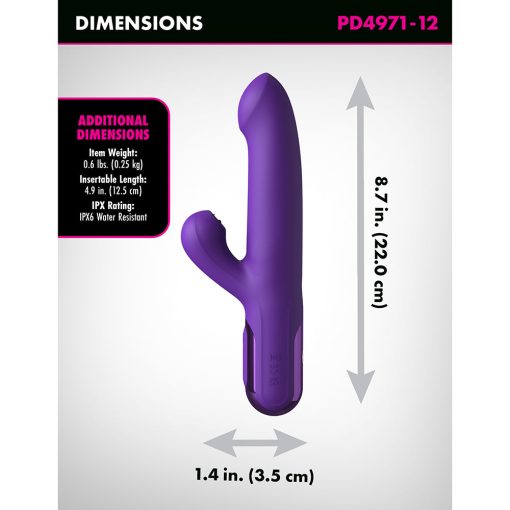 Fantasy For Her Super Sonix Thruster – Thrusting Rabbit Vibrator Purple - Image 8