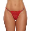 Allure 2 Sexy Lace Front Thong With 'Sexy' Jewel Details Red O/S