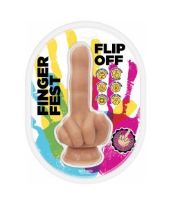 Finger Fest Flip Off Dildo Beige