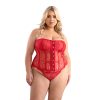 Fantasy Lingerie Eyelash Lace Corset With Busk Front