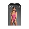 Fantasy Lingerie Domina One-Shoulder Mesh Teddy & Matching Rope Cuffs; Gold Hardware L/Xl