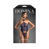Fantasy Lingerie Domina Gartered Mesh Monowire Bustier With Detachable Choker Halter & G-String S/M