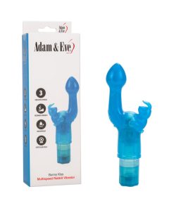 Adam & Eve Bunny Kiss – Mini Waterproof Rabbit Vibrator for Dual Pleasure