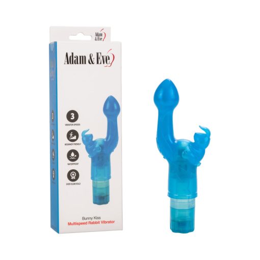 Adam & Eve Bunny Kiss – Mini Waterproof Rabbit Vibrator for Dual Pleasure