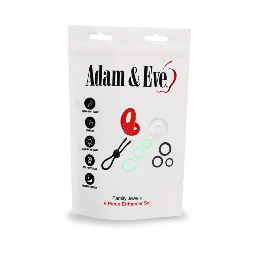 Adam & Eve Family Jewels Penis Ring Set – 9-Piece Adjustable Enhancer Kit - Image 8