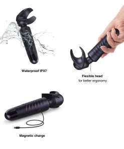 Man Wan Man.Wand Evo 2-In-1 Frenulum Stimulator & Wand With Crescendo Black Plum