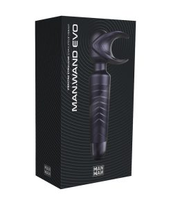 Man Wan Man.Wand Evo 2-In-1 Frenulum Stimulator & Wand With Crescendo Black Plum