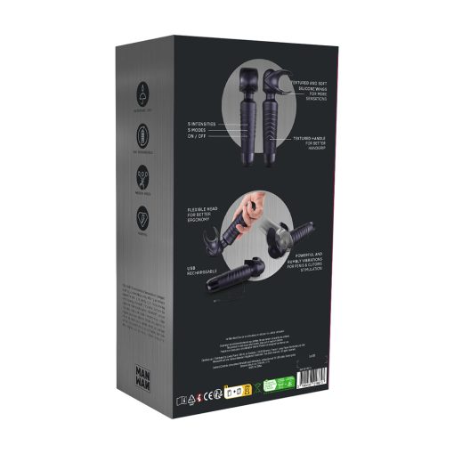 Man Wan Man.Wand Evo 2-In-1 Frenulum Stimulator & Wand With Crescendo Black Plum - Image 8