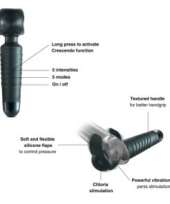 Man Wan Man.Wand Evo 2-In-1 Frenulum Stimulator & Wand With Crescendo Pine Grey