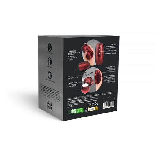 Man Wan Sub One Tapping Stimulator Velvet Red - Image 8