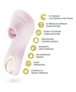 Delice Fleur Clitoral Fluttering & Suction Personal Massager Barely Purple
