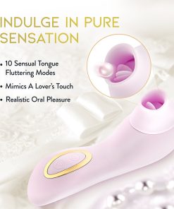 Delice Fleur Clitoral Fluttering & Suction Personal Massager Barely Purple