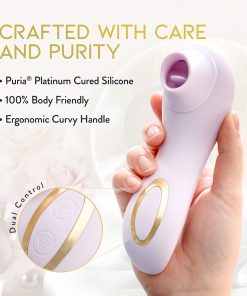 Delice Fleur Clitoral Fluttering & Suction Personal Massager Barely Purple