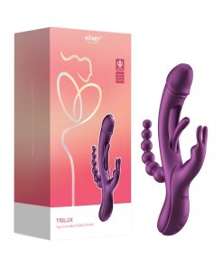 Honey Play Box Trilux Kinky Finger Rabbit Vibrator With Anal Beads Purple