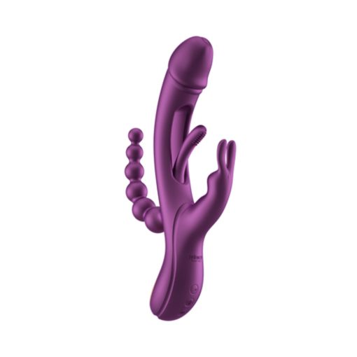 Honey Play Box Trilux Kinky Finger Rabbit Vibrator With Anal Beads Purple - Image 2