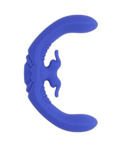 Evolved Lovebirds Rechargeable Silicone Remote-Controlled Dual-Ended Vibrator Blue