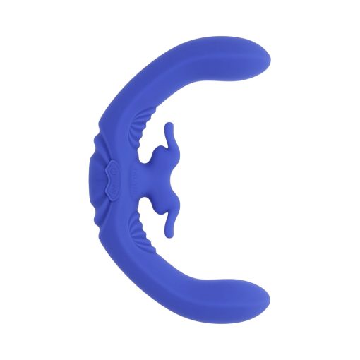 Evolved Lovebirds Rechargeable Silicone Remote-Controlled Dual-Ended Vibrator Blue - Image 2