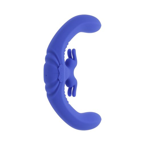 Evolved Lovebirds Rechargeable Silicone Remote-Controlled Dual-Ended Vibrator Blue - Image 3