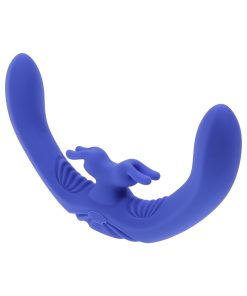 Evolved Lovebirds Rechargeable Silicone Remote-Controlled Dual-Ended Vibrator Blue