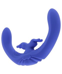 Evolved Lovebirds Rechargeable Silicone Remote-Controlled Dual-Ended Vibrator Blue