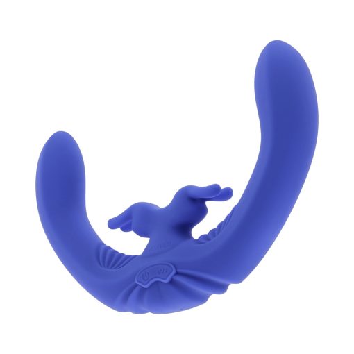 Evolved Lovebirds Rechargeable Silicone Remote-Controlled Dual-Ended Vibrator Blue - Image 5