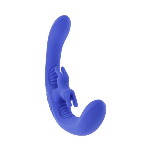 Evolved Lovebirds Rechargeable Silicone Remote-Controlled Dual-Ended Vibrator Blue - Image 6