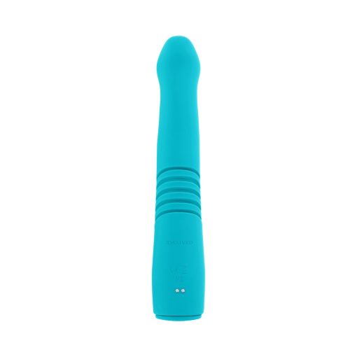 Evolved Bunny Hop Rechargeable Silicone Thrusting Rabbit Vibrator Teal - Image 5