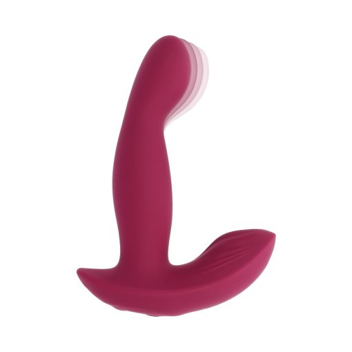 Evolved Come On Over Rechargeable Silicone Remote-Controlled Come-Hither Vibrator Burgundy - Image 4