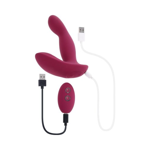 Evolved Come On Over Rechargeable Silicone Remote-Controlled Come-Hither Vibrator Burgundy - Image 11