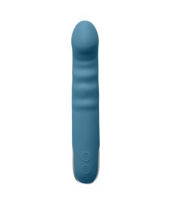 Evolved Queen Of All Trades Rechargeable Silicone Thrusting And Rotating Vibrator Teal