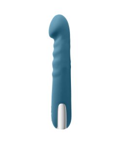 Evolved Queen Of All Trades Rechargeable Silicone Thrusting And Rotating Vibrator Teal
