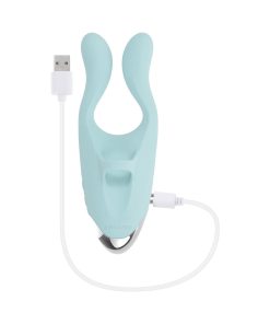 Evolved Couples Therapy Rechargeable Silicone Flexible Arm Tapping Finger Vibrator Mint