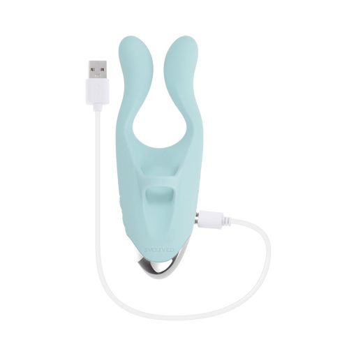 Evolved Couples Therapy Rechargeable Silicone Flexible Arm Tapping Finger Vibrator Mint - Image 11