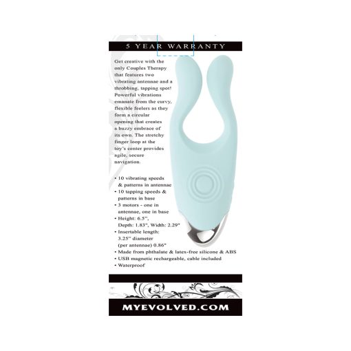 Evolved Couples Therapy Rechargeable Silicone Flexible Arm Tapping Finger Vibrator Mint - Image 12