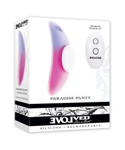 Evolved Paradise Panty Rechargeable Silicone Remote-Controlled Wearable Vibrator Pink/Purple