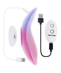 Evolved Paradise Panty Rechargeable Silicone Remote-Controlled Wearable Vibrator Pink/Purple