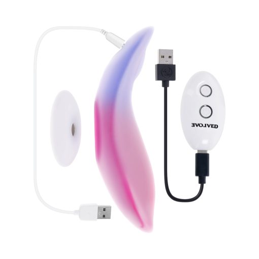 Evolved Paradise Panty Rechargeable Silicone Remote-Controlled Wearable Vibrator Pink/Purple - Image 12